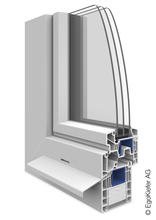 Kunstoff-Fenster Ego-Allround, halbflächenversetzt